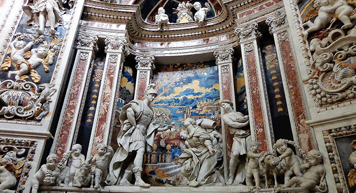Architettura barocca nella Chiesa del Gesù a Palermo